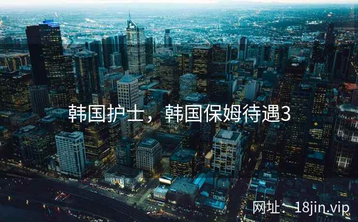 韩国护士，韩国保姆待遇3