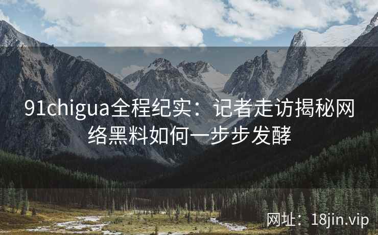 91chigua全程纪实：记者走访揭秘网络黑料如何一步步发酵