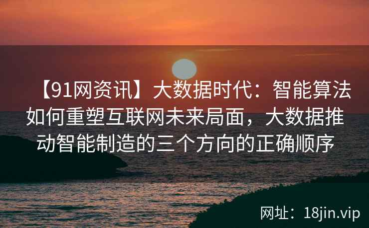 【91网资讯】大数据时代：智能算法如何重塑互联网未来局面，大数据推动智能制造的三个方向的正确顺序